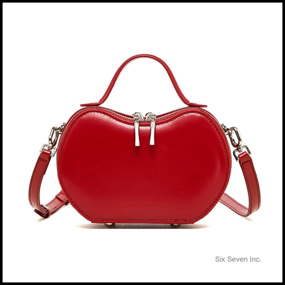 Genuine Leather Crossbody Bag Adjustable Strap Mini Purse Elegant Minimal Chic